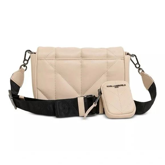 New Karl Lagerfeld Paris Voyage Messenger Leather Crossbody - Picture 2 of 5